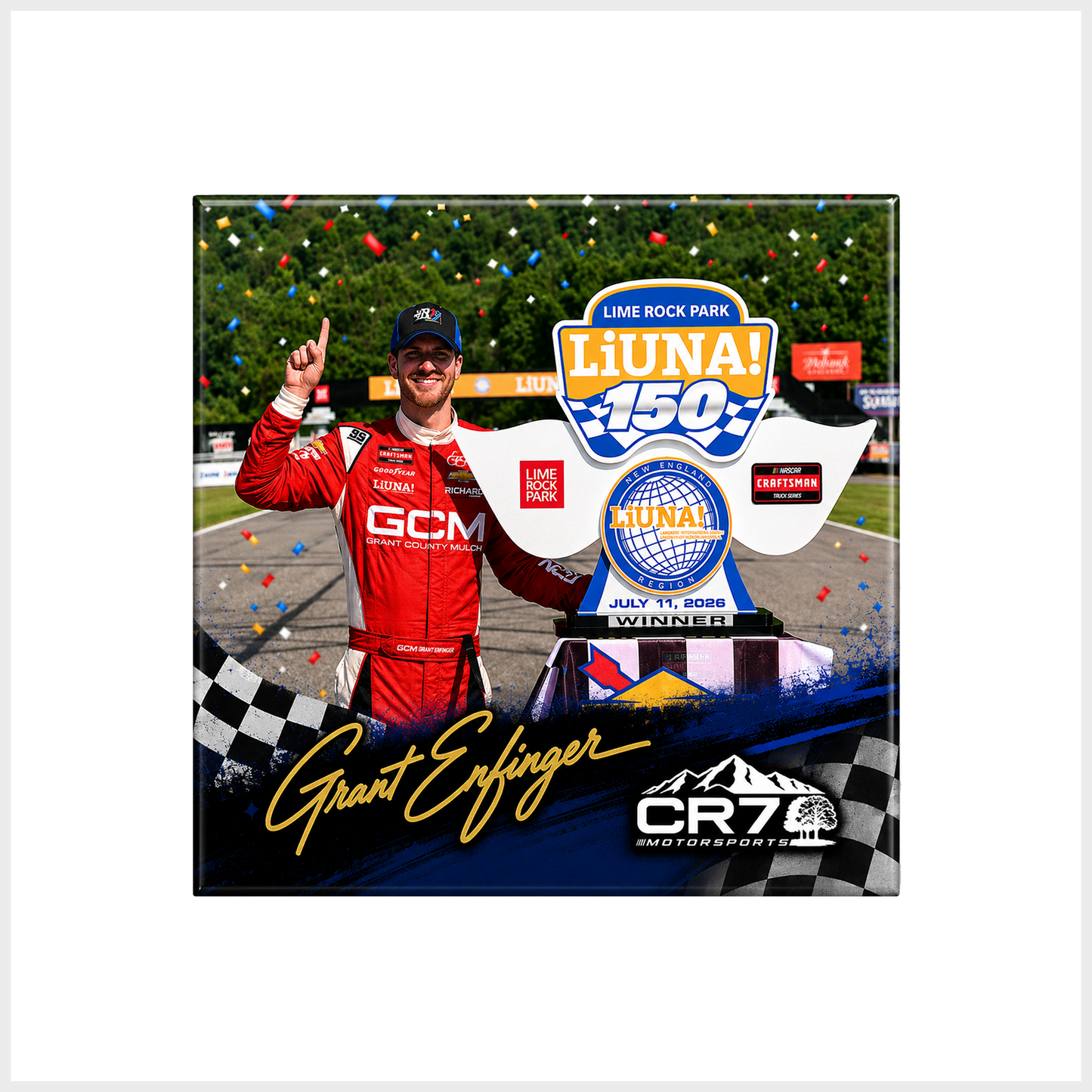 Victory Lane Keepsake Magnet - LiUNA! 150 at Lime Rock Park